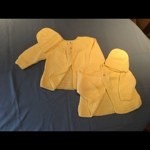 NWOT Hand knitted sweater and hat.  2 sets.